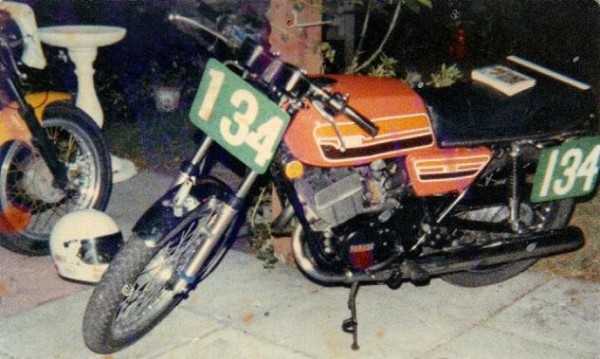 Proddy racing on my coffin tank which went back to Sydney, 2 up, over the Nullabor