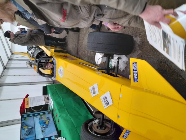 Vampire the car famed for Richerd Hammonds crash now rebuilt, ex Red Arrow engine.